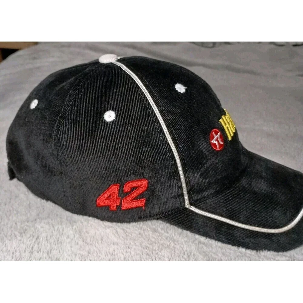 Rare Corduroy NASCAR Havoline Ganassi Racing 42 Cap Strapback Hat Embroidered